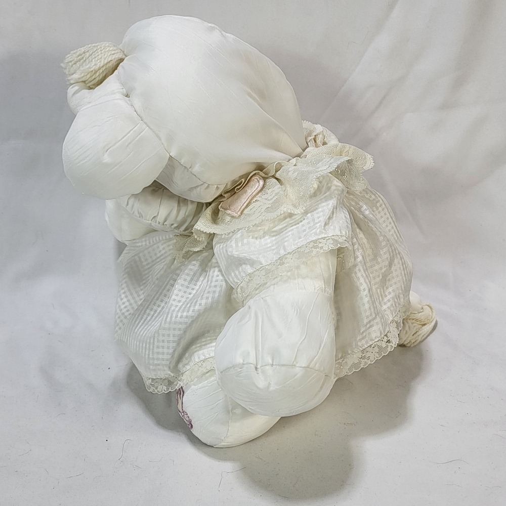 Vintage 1986 Fisher Price Puffalump White Cow Lace & Pink Hearts Dress 8001 - Picture 7 of 10